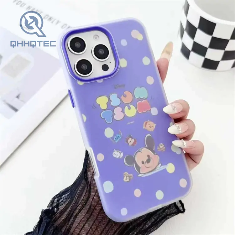 2 in 1 cute painting girl case