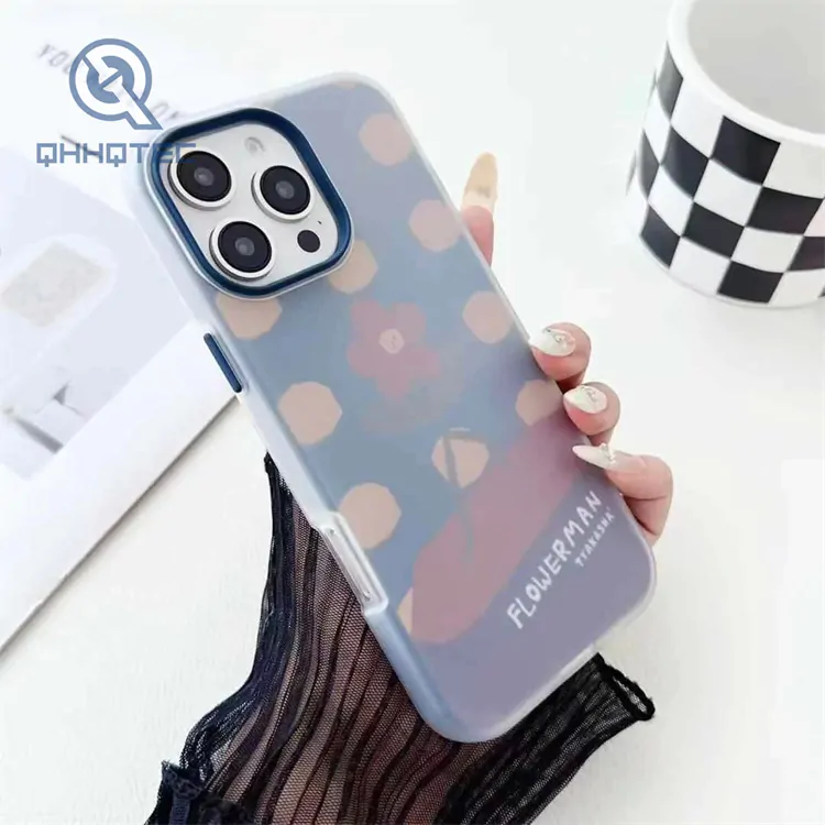 2 in 1 cute painting girl case