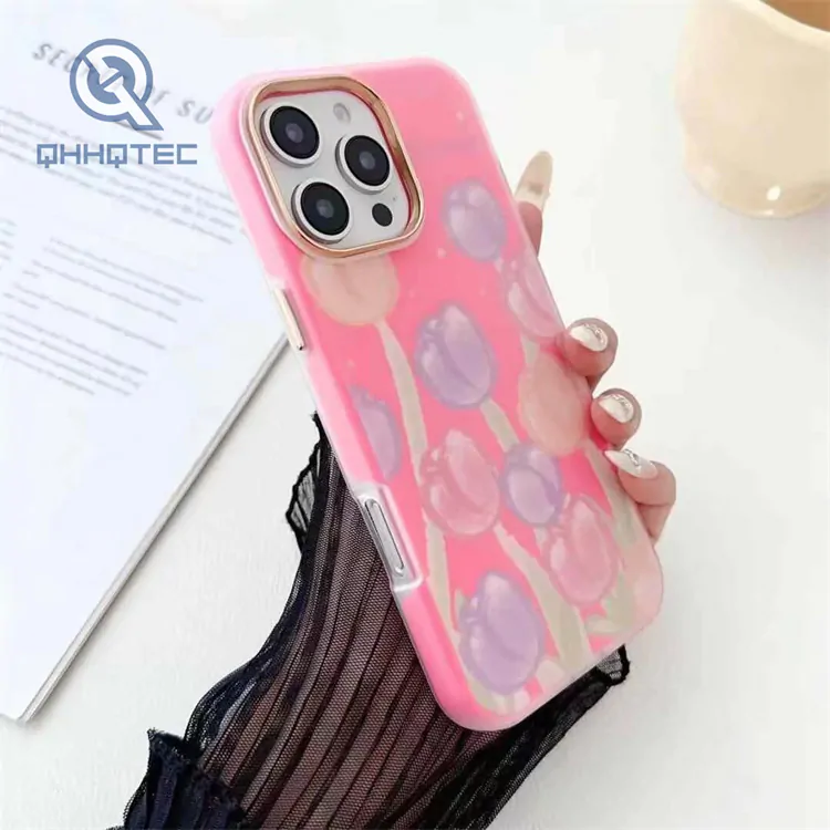 2 in 1 cute painting girl case