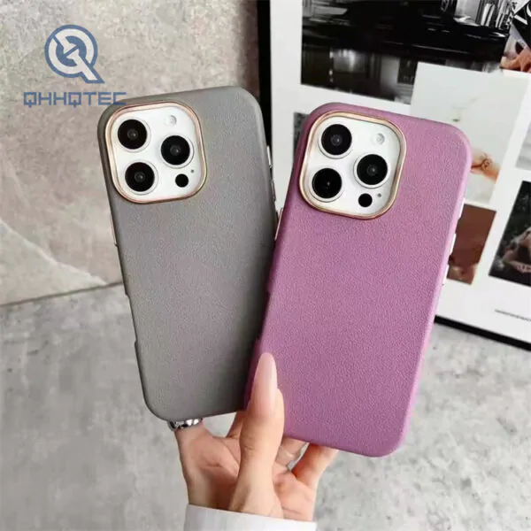 leather grain phone case