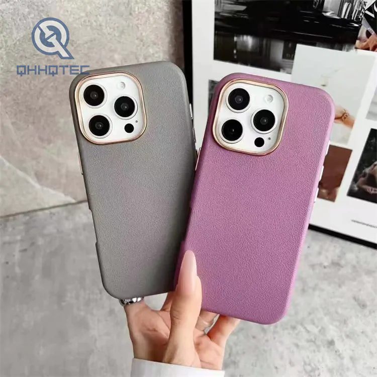 leather grain phone case