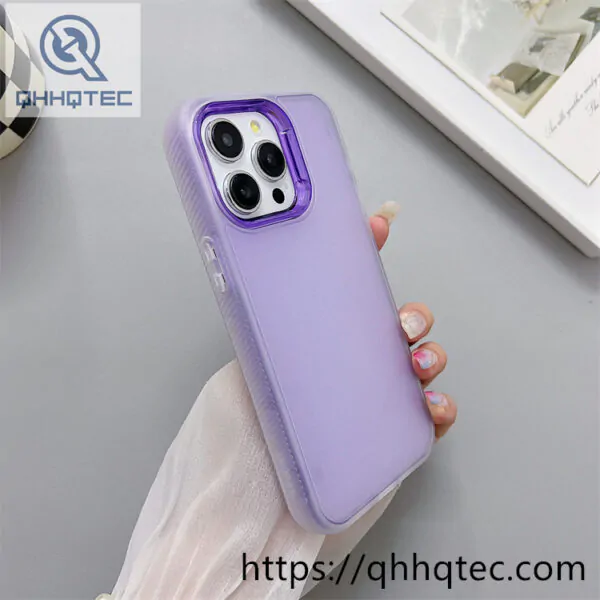 transparent dyed high end luxury tpu+pc material three in one mobile phone case