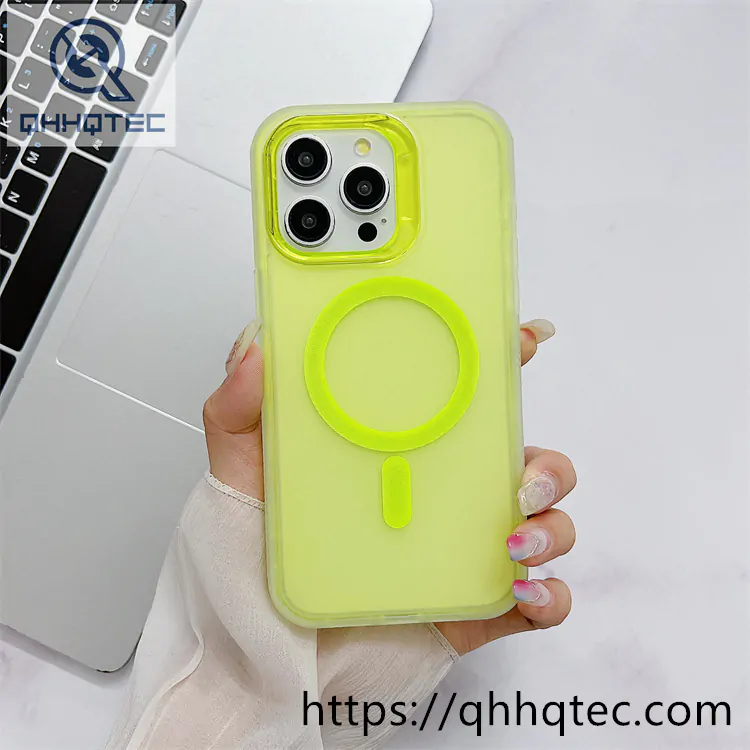 high end luxury transparent dyed tpu+pc material three in one mobile phone case