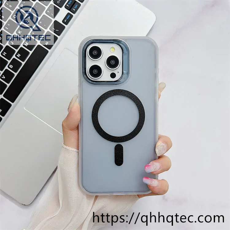 high end luxury transparent dyed tpu+pc material three in one mobile phone case