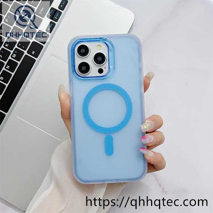 high end luxury transparent dyed tpu+pc material three in one mobile phone case
