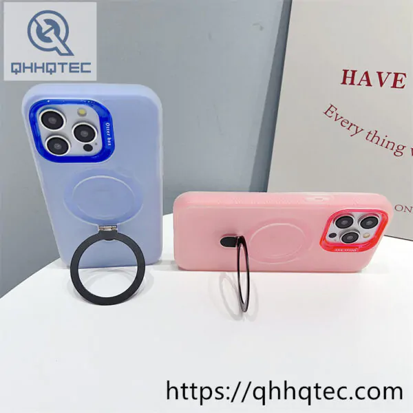 high end luxury transparent dyed three in one magnetic mobile phone case for iphone 16