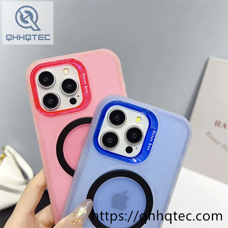 high end luxury transparent dyed three in one magnetic mobile phone case for iphone 16