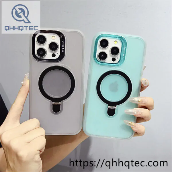 high end luxury transparent dyed three in one magnetic mobile phone case for iphone 16