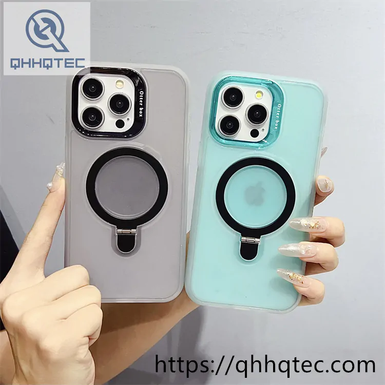 high end luxury transparent dyed three in one magnetic mobile phone case for iphone 16