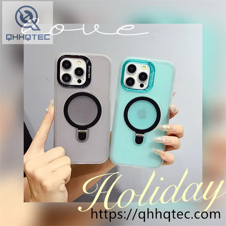 high end luxury transparent dyed three in one magnetic mobile phone case for iphone 16