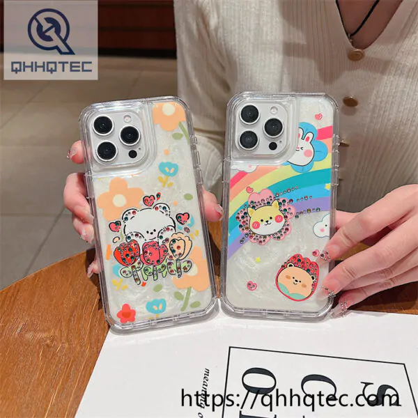 plaid diamonds 2 in 1 glitter case (复制)