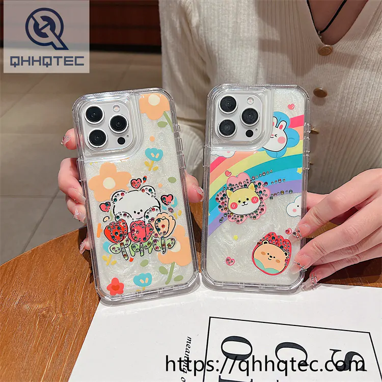 plaid diamonds 2 in 1 glitter case (复制)