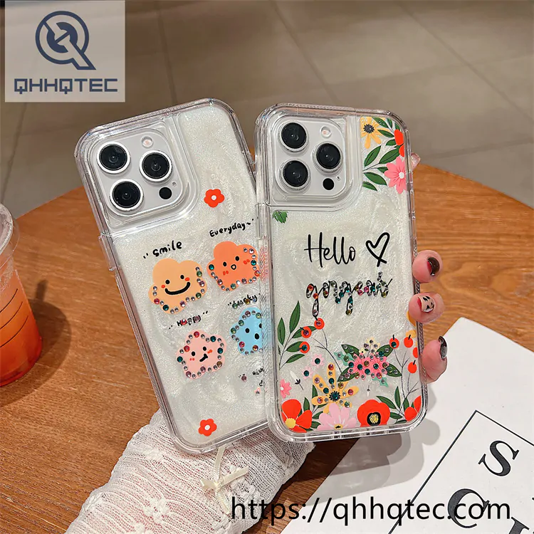 plaid diamonds 2 in 1 glitter case (复制)