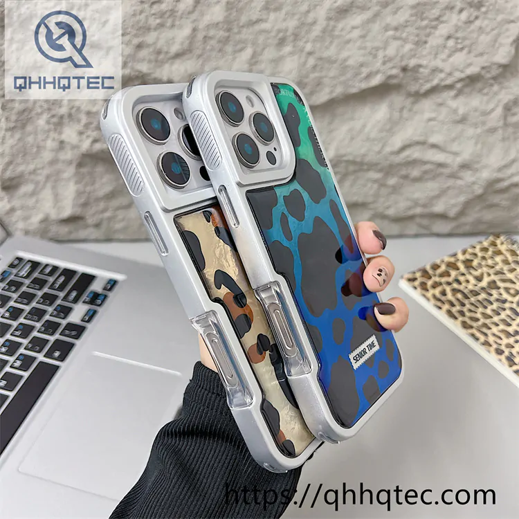 solid color frame 2 in 1 leopard case (复制)