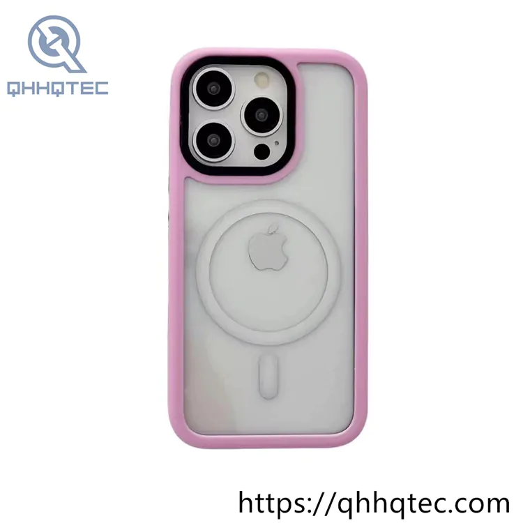 transparent magsafe colorful frame case