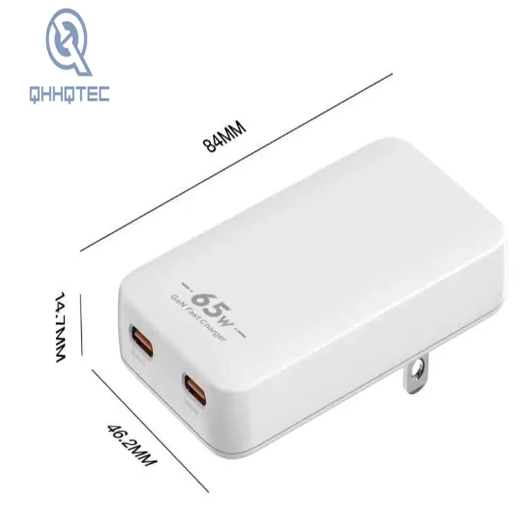 65w c c ultra thin design gan charger