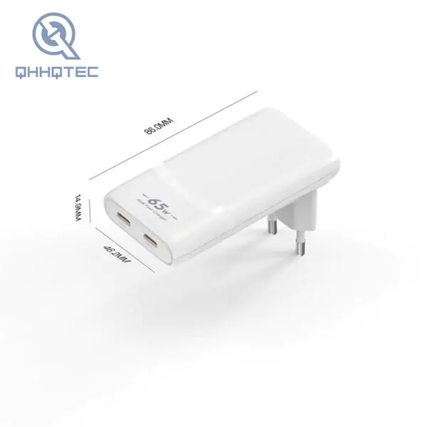 65w c c ultra thin design gan charger