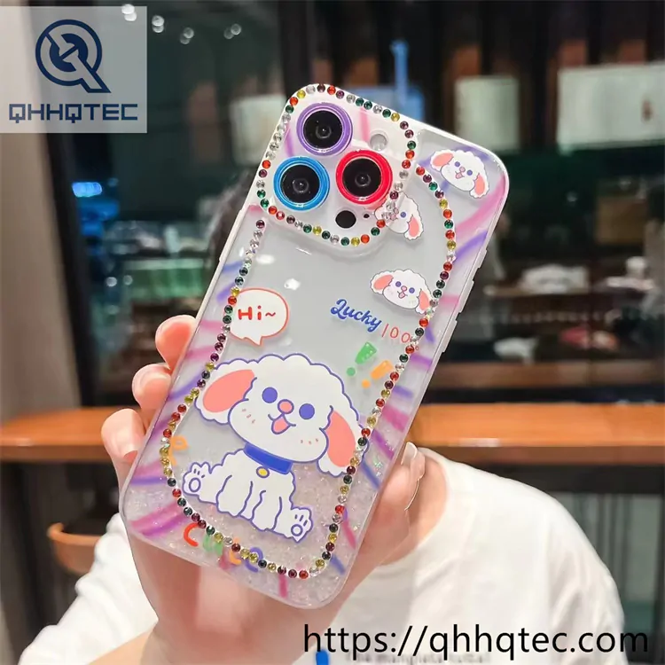 cute painting transparent phone case