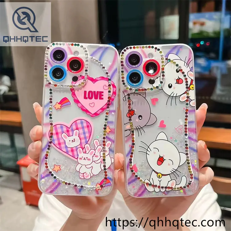 cute painting transparent phone case