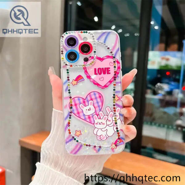 cute painting transparent phone case