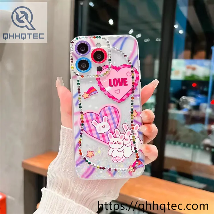 cute painting transparent phone case