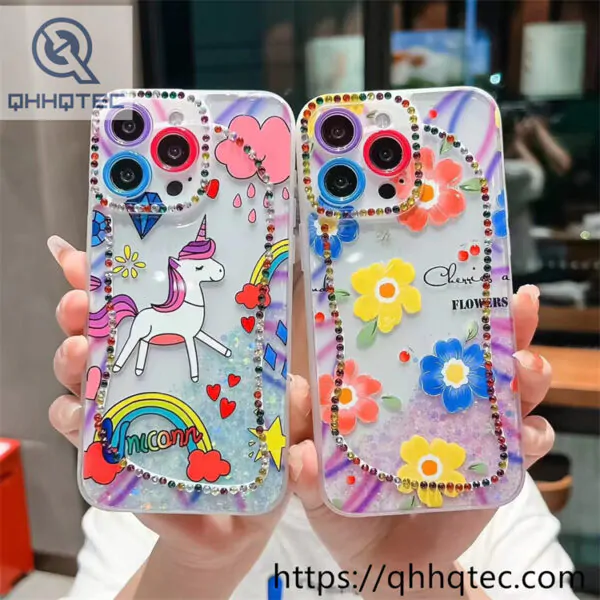 cute painting transparent phone case