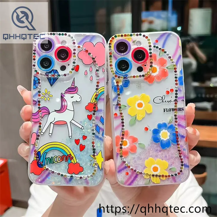 cute painting transparent phone case