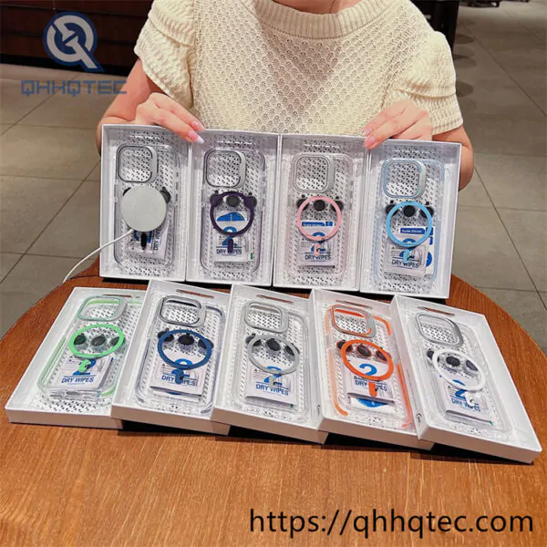 len stand high transparent magsafe case