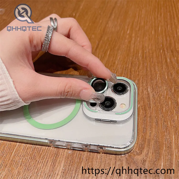 len stand high transparent magsafe case