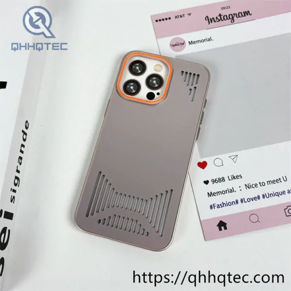 liquid hollow heat dissipation mobile phone case iphone 16 pro max