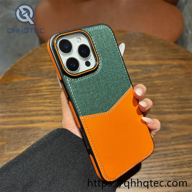contrast color card holder latest design luxury phone case