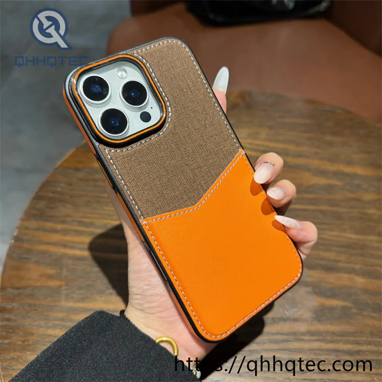 contrast color card holder latest design luxury phone case