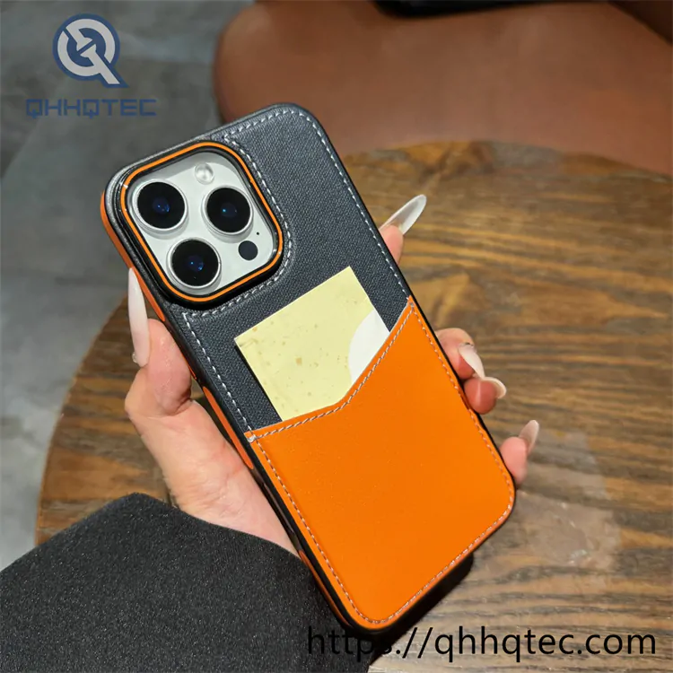 contrast color card holder latest design luxury phone case