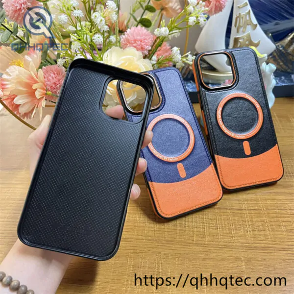 contrast color cool design luxury magnetic phone case