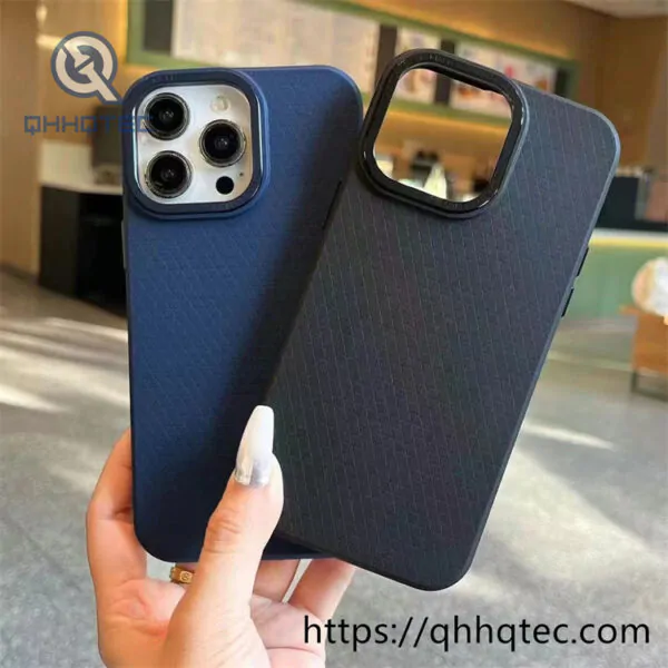 texture metal lens frame soft phone case