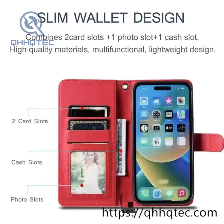 rhombus shape design leather folding phone cover