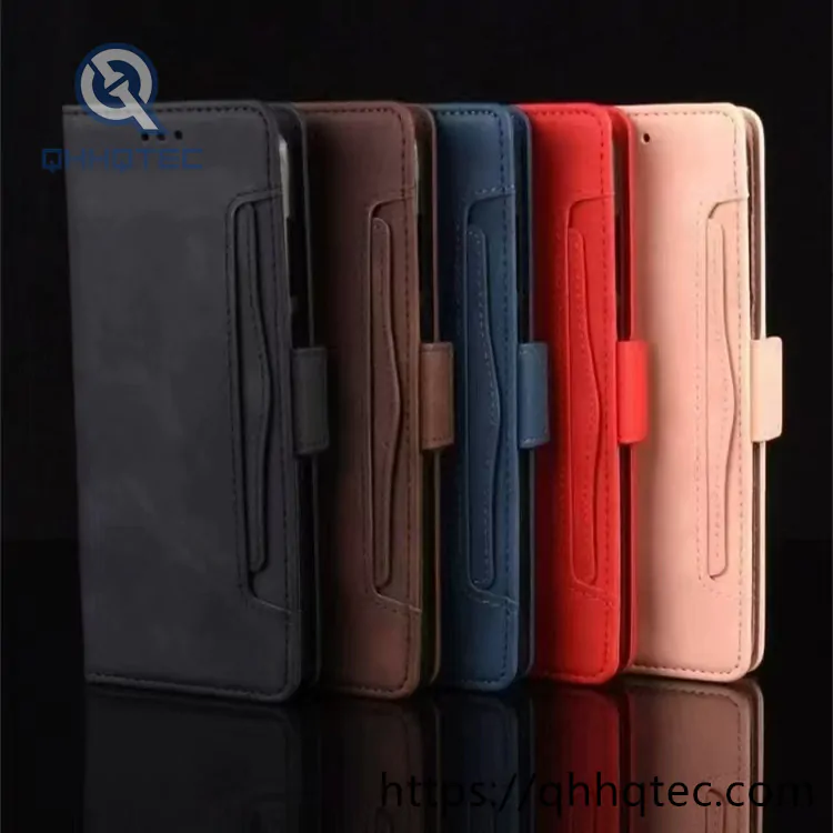 rhombus shape design leather folding phone cover (复制)