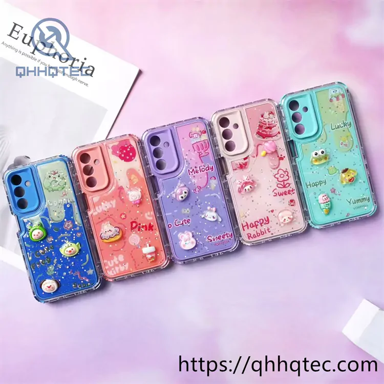 glitter transparent gradient 3 in 1 driping case (复制)