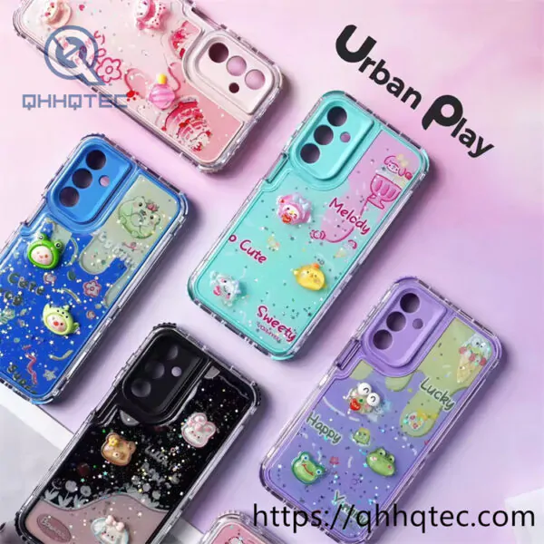 glitter transparent gradient 3 in 1 driping case (复制)