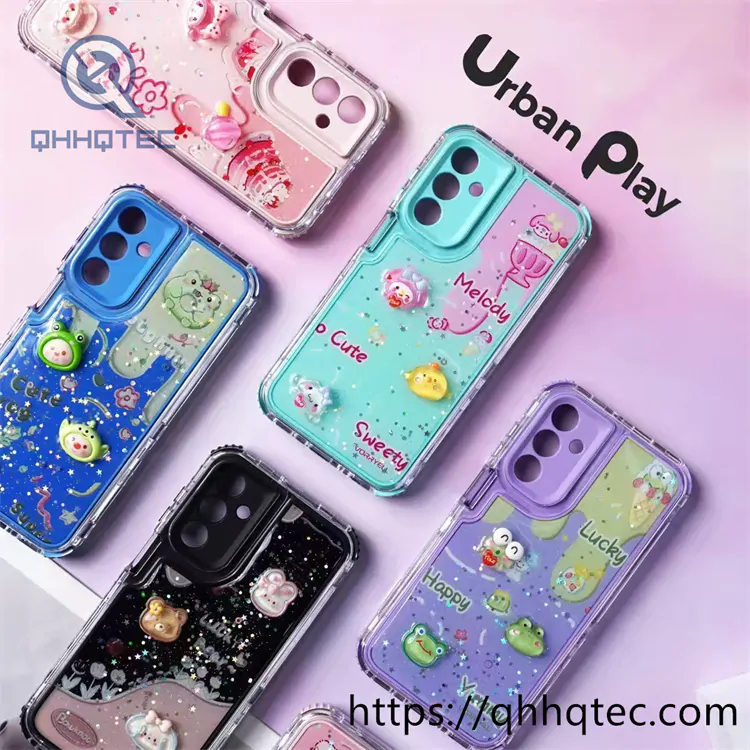 glitter transparent gradient 3 in 1 driping case (复制)
