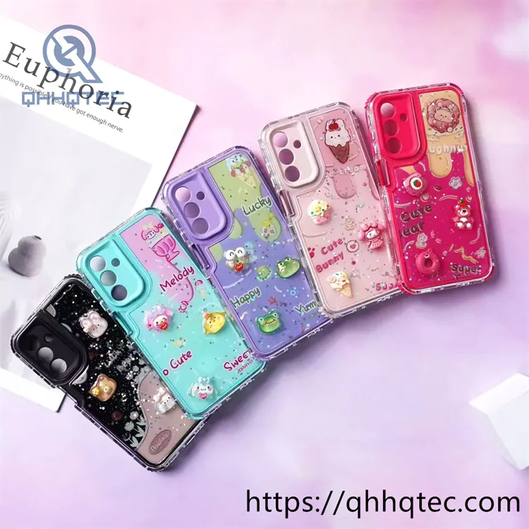 glitter transparent gradient 3 in 1 driping case (复制)