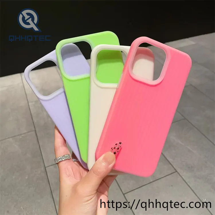 jelly solid color corrugated phone case