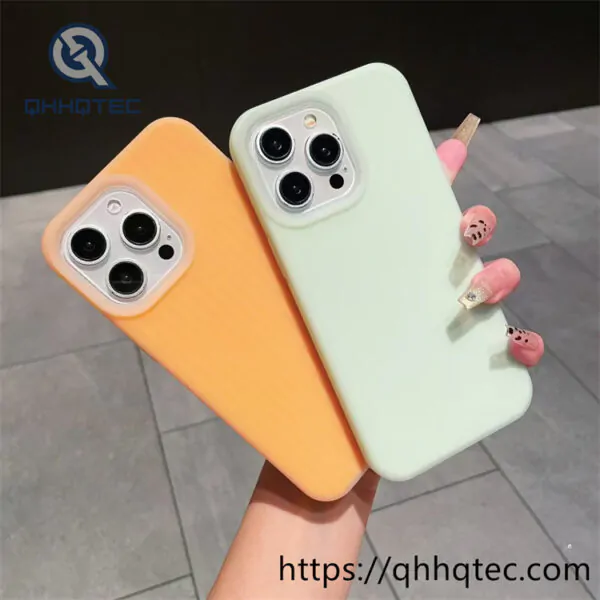jelly solid color corrugated phone case