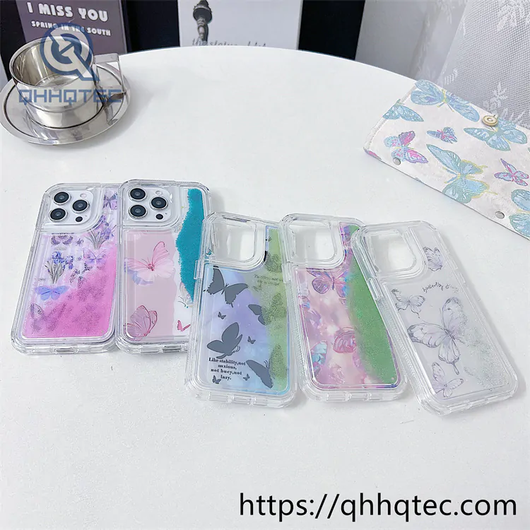 butterfly quicksand 2 in 1 iphone 15 pro max case
