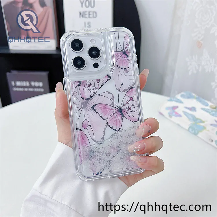 butterfly quicksand 2 in 1 iphone 15 pro max case