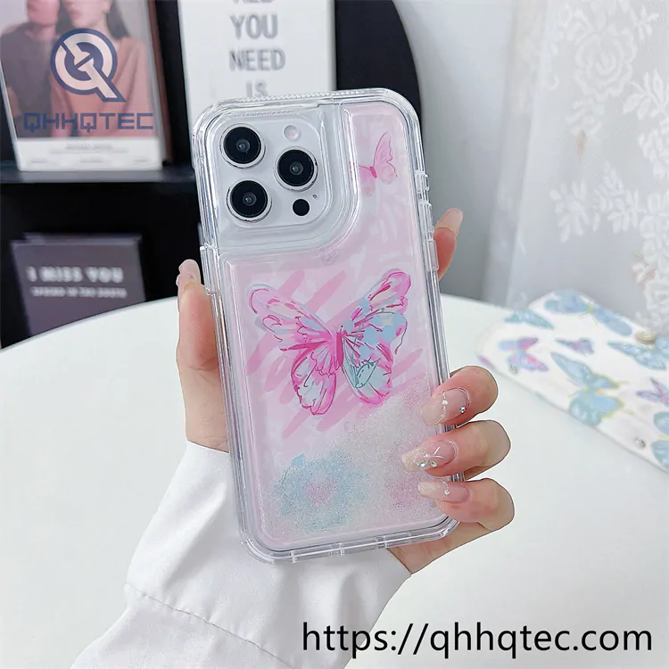 butterfly quicksand 2 in 1 iphone 15 pro max case