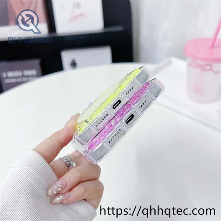 2 in 1 full glitter diamonds dripping phone case