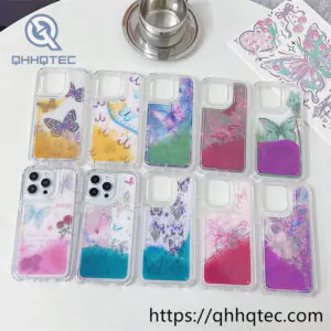 2 in 1 flowers quicksand diamonds phone cover (复制)