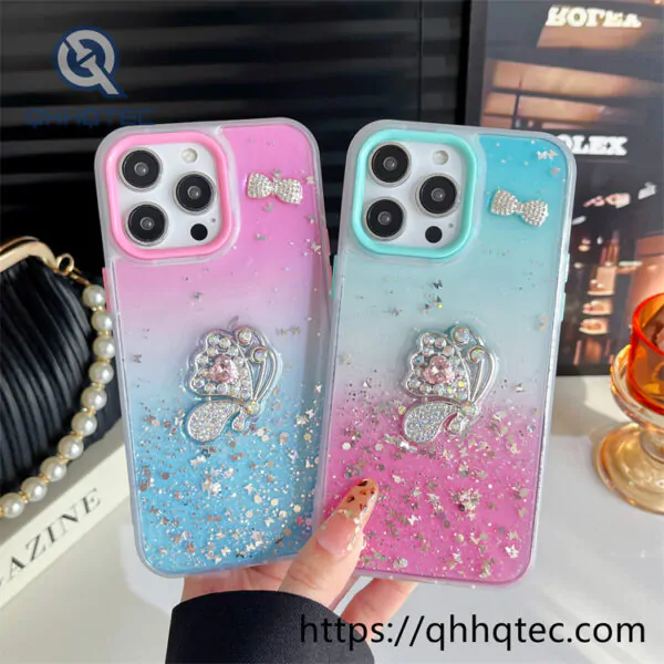 butterfly star epoxy glitter new phone case