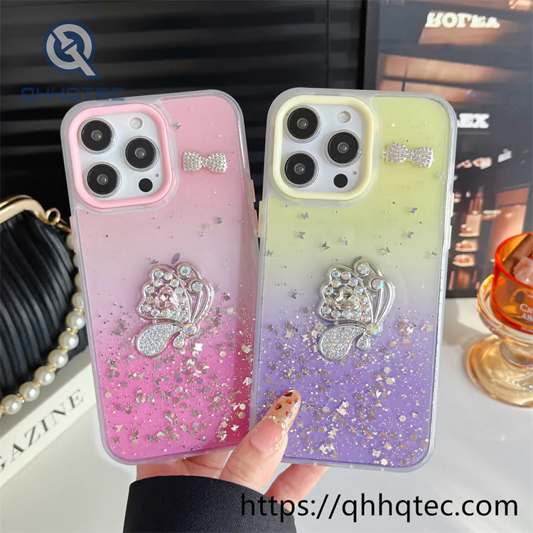 butterfly star epoxy glitter new phone case